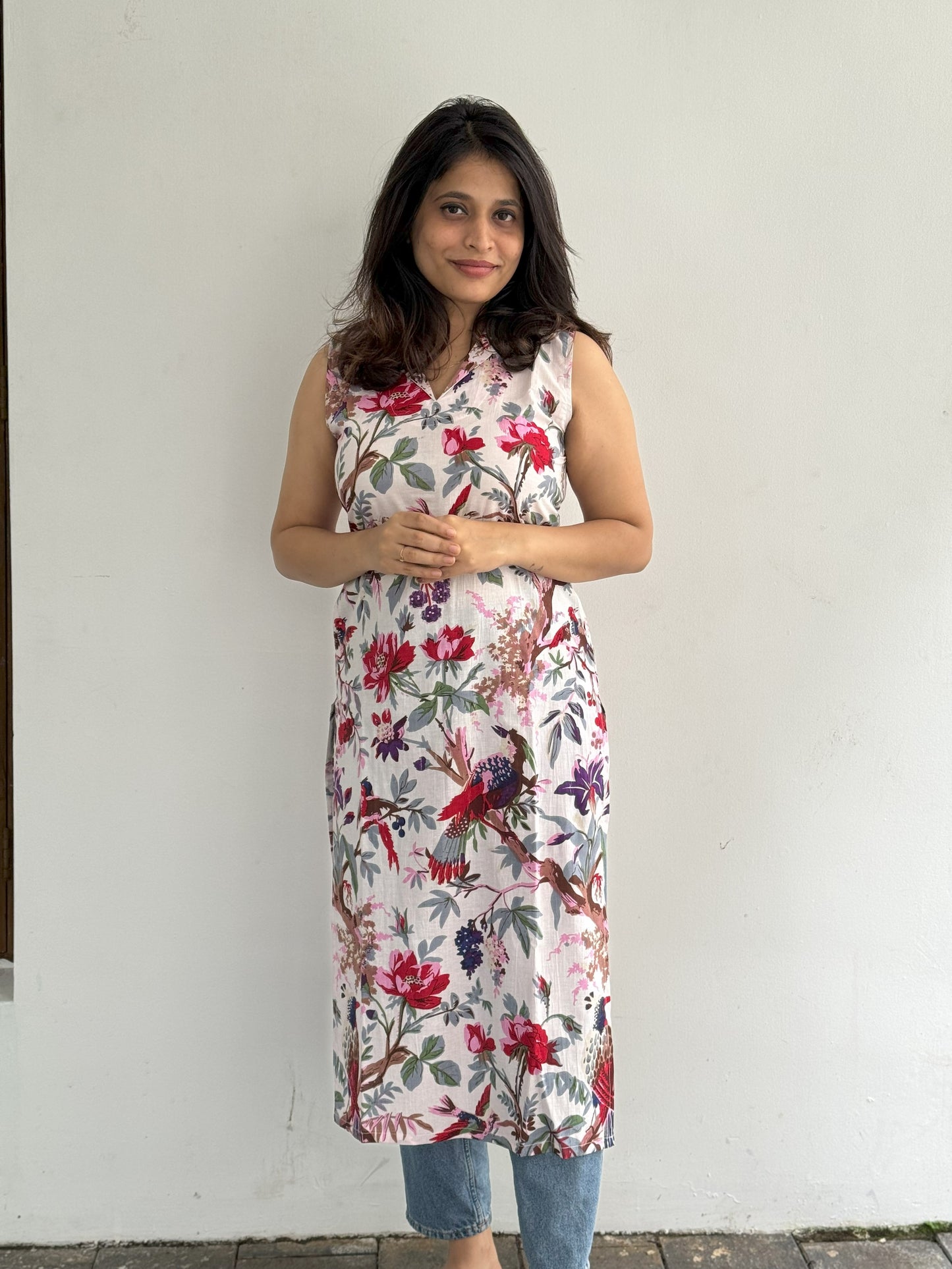 Multicolour Flora & Fauna Kurta