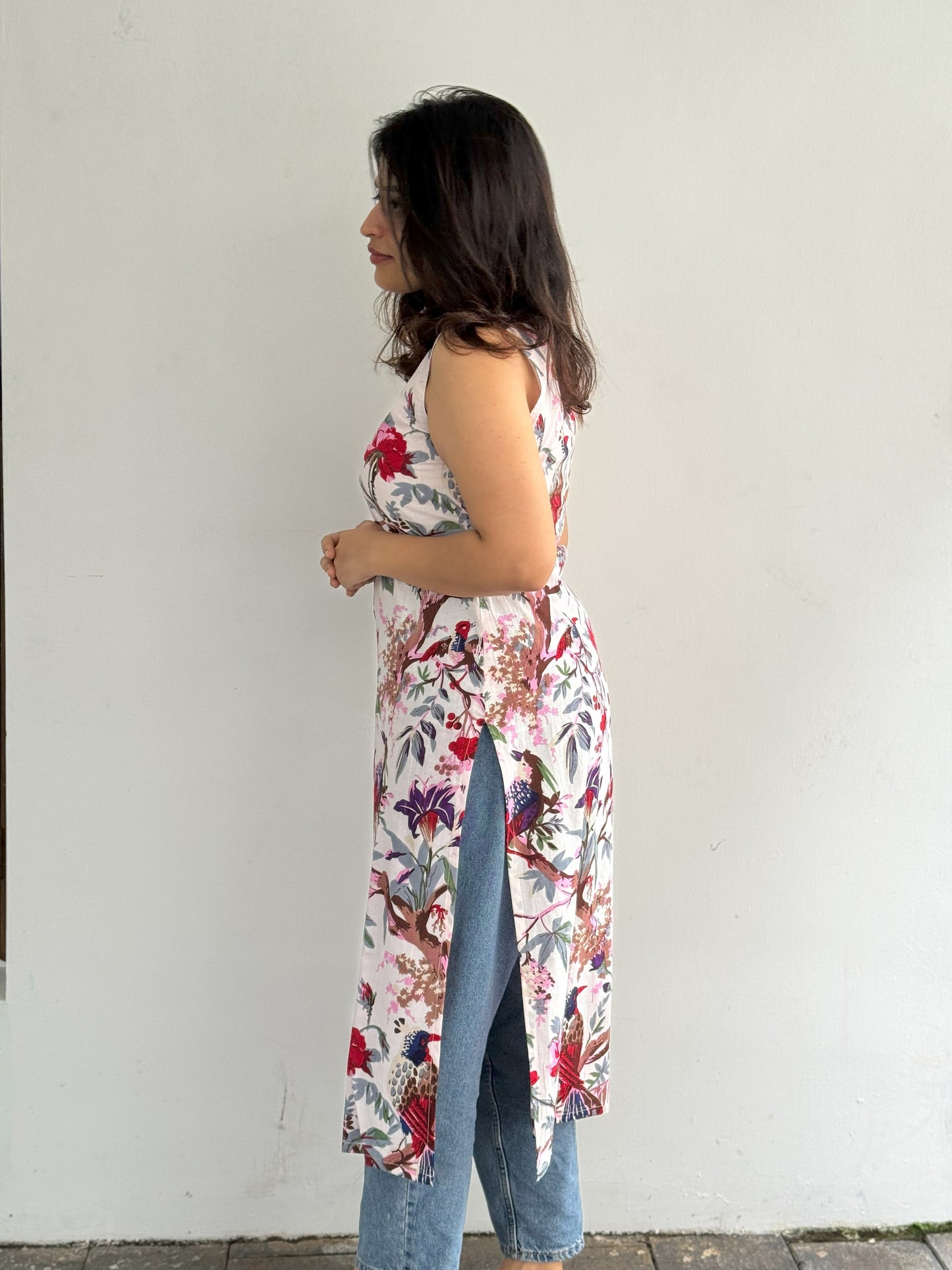 Multicolour Flora & Fauna Kurta